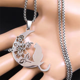 Cat Moon Crescent Necklace