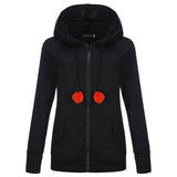 Black Cat Hoodie with Ears