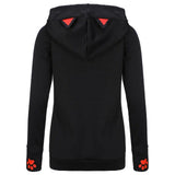 Black Cat Hoodie with Ears