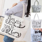 Cat Canvas Tote Bag