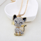 Crystal Cat Necklace