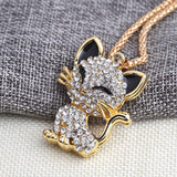 Crystal Cat Necklace