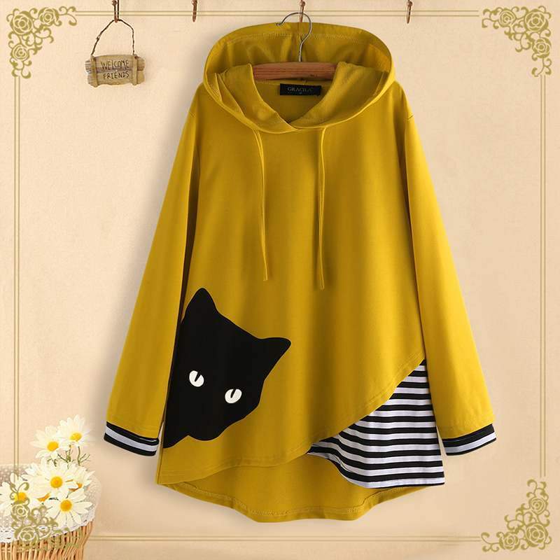 Peek a Boo Cat Hoodie Cats Lover