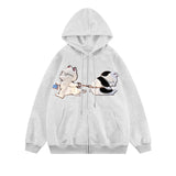 Cat Zip-Up Hoodie