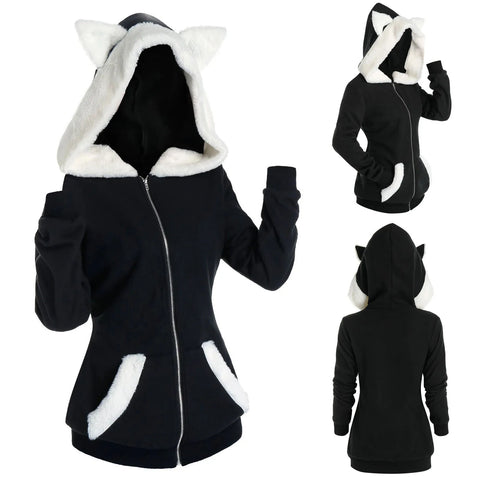 Cat Zip-up Sweatshirt