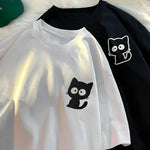 Cat Print T-Shirt