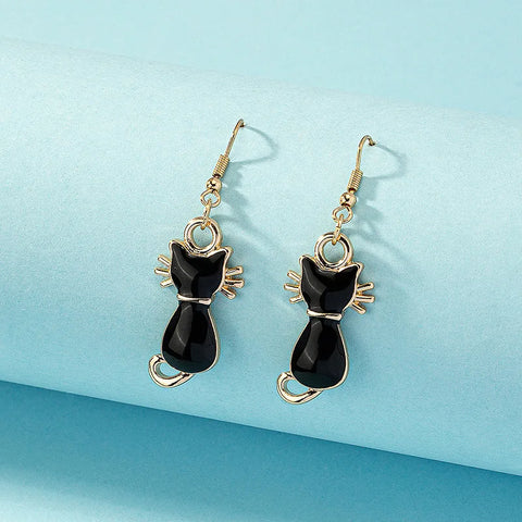 Black Cat Earrings