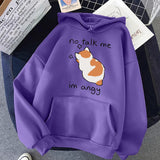 No Talk Me Angry Cat Hoodie