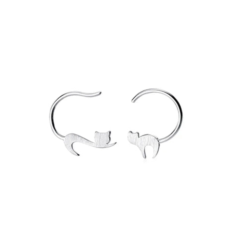 Cute Asymmetric Cat Earrings