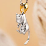 Golden Charm Cat Pendant