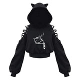 Gothic Cat Hoodie