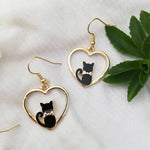 Asymmetrical Cat Earrings