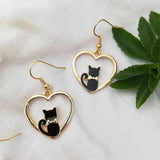 Asymmetrical Cat Earrings