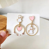 Asymmetrical Cat Earrings