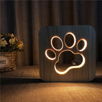 Cat Accessories Wooden Lamp