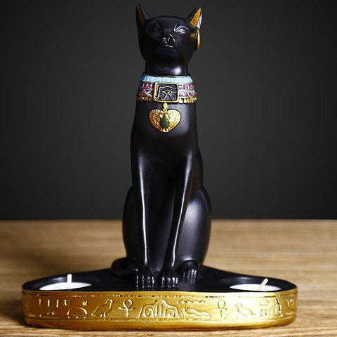 Black Cat Egyptian Statue
