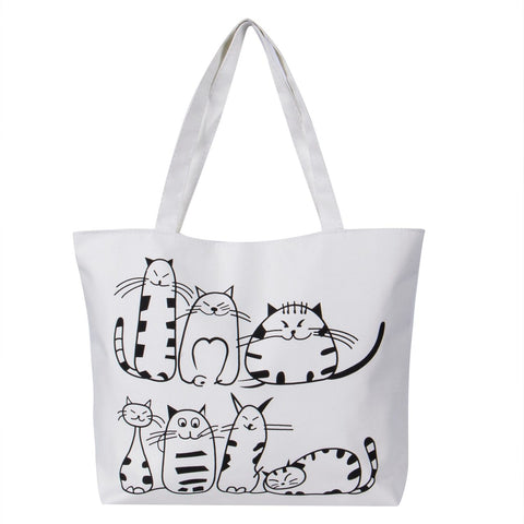 Cat Canvas Tote Bag