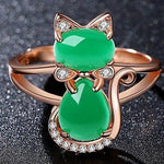 Cat Gemstone Ring