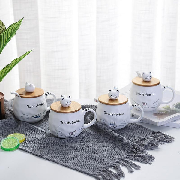 Cat coffee Mug with Lid