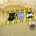 Hot Sale Welcome Floor Mats Animal Cat Printed Bathroom Kitchen Carpets Doormats Cat Floor Mat for Living Room Anti-Slip Tapete