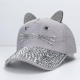 Pink Baseball Cap with Cat Ears